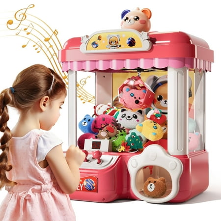 KukuFun Claw Machine for Kids Girls Boys Toddlers Claw Machine Arcade Game Toys for Kids Girls 4-8 Claw Toys for 4 5 6 7 8 Years Old Girl