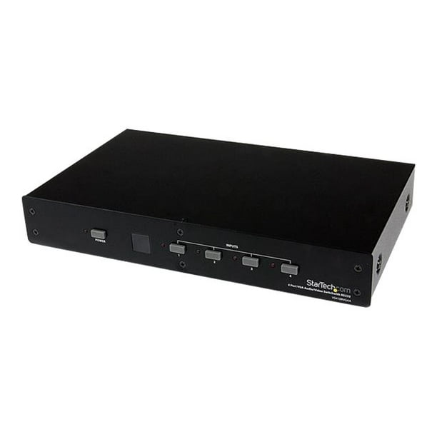 StarTech.com 4 Port VGA Video Audio Switch with RS232 control - Répartiteur Audio/vidéo - pour Ordinateur de Bureau - pour P/N, SVA5M3NEUA