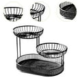 thumbnail image 6 of Kuntesetty Fruit Basket Holder Fruit Bowl Rack Serving Bowl Large Capacity Modern Home Use L black, 6 of 9