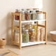 thumbnail image 1 of Estante para Especias de 2 Niveles, Estantería de Cocina para Encimera, Beige y Blanco, 1 of 8