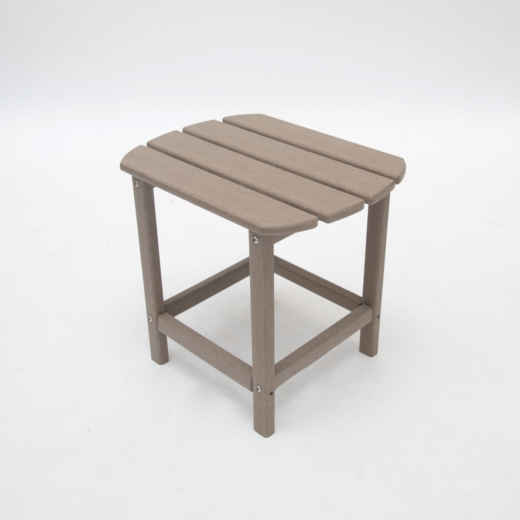 Corona 18" Recycled Plastic Side Table - Weathered Wood - image 4 of 6