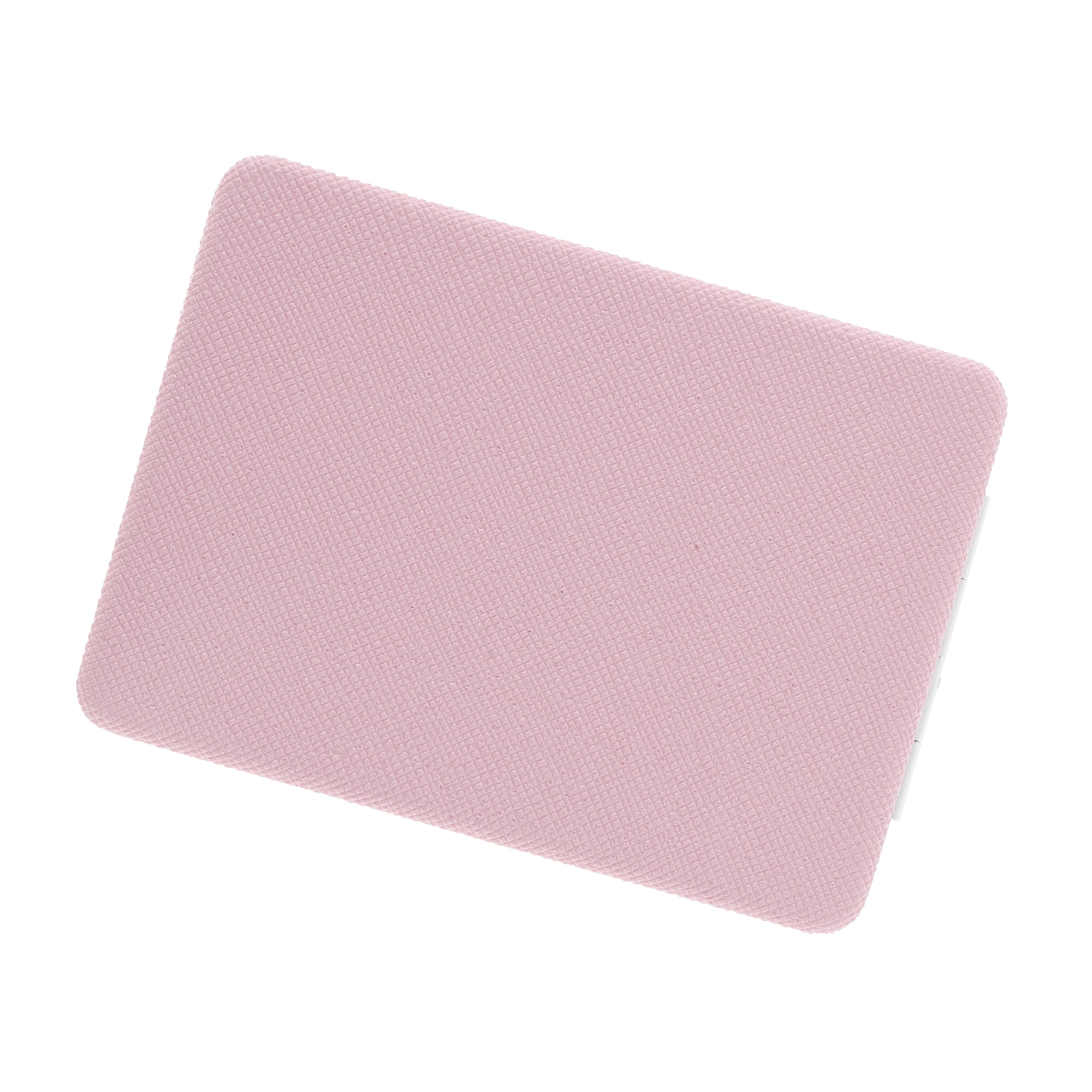 Unique Bargains 1 Pc Women Rectangular Solid Color Makeup Mirror for Travel Pink
