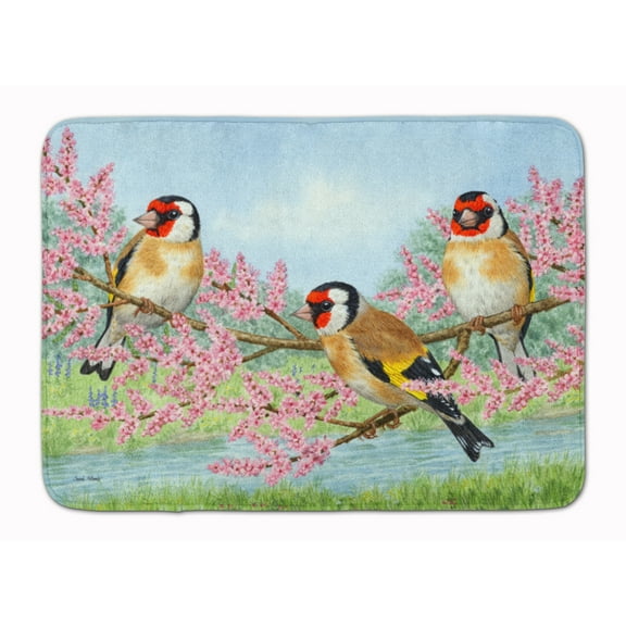 European Goldfinch Machine Washable Memory Foam Mat