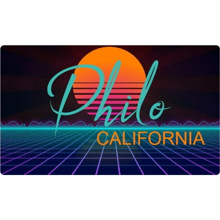 

Philo California 4 X 2.25-Inch Fridge Magnet Retro Neon Design