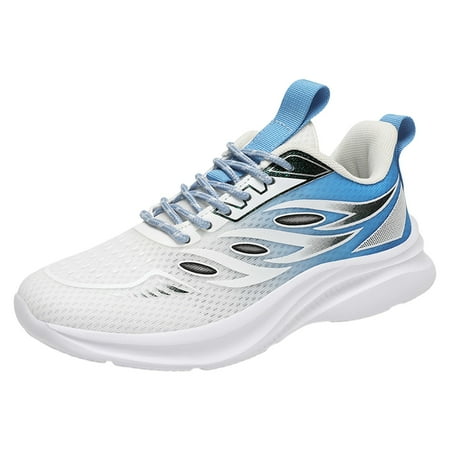 Fauean Womens Sneakers Comfortable Mesh Breathable Running Sneakers Versatile Working Shoes Blue Size 38
