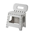 thumbnail image 4 of Almencla Folding Chair Compact Foldable Folding Step Stool for Hiking Kitchen Camping Gray white, 4 of 8