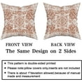 thumbnail image 4 of Burnt Orange Gray Ethnic Boho Throw Pillow Covers 18X18 Inches Set of 2 Bohemian Carpet Vintage Pillow Cases Rust Red Grey Pillow Cover Farmhouse Home Decor for Sofa Couch Porch Outdoor, 4 of 6