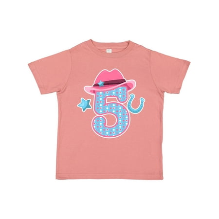 

Inktastic Five with Cowgirl Hat Star and Horseshoe Gift Toddler Toddler Girl T-Shirt