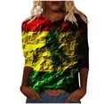 thumbnail image 1 of YanHoo T-Shirts à Manches 3/4 pour Femmes T-Shirts Graphiques à Manches 3/4 Haut à Col Ras du Cou à Manches 3/4 Coupe Ample Chandail Femme Hauts Habillés à Porter pour une Fête Hauts et Chemisiers pour Dames Liquidation Soldes Manches 3/4, 1 of 5