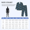 thumbnail image 3 of KLL Bicycle Colorful Sleepwear Mens Flannel Pajamas,Long Cotton Pj Set, 3 of 7