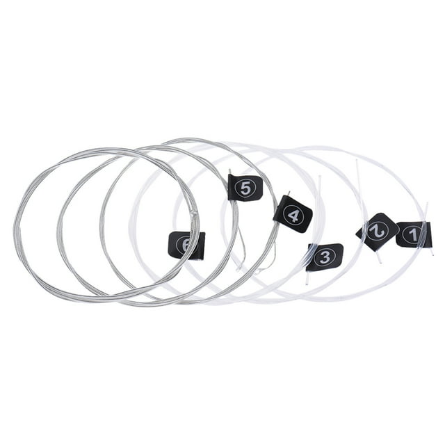 Orphee NX35 Nylon Classical Guitar Strings 6pcs Full Set Replacement .028-.045 Nylon Core Silver Jacketed Wire Hard Tension
