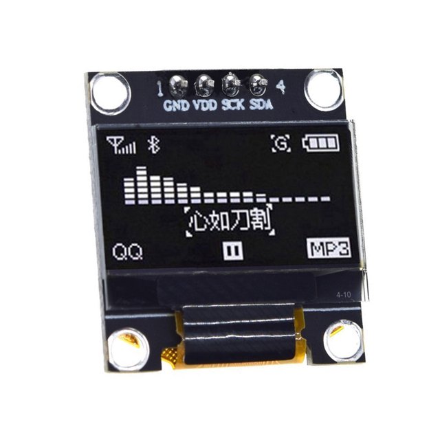 Inteprter Módulo de pantalla OLED blanco serie IIC de 0,96 pulgadas 128X64 I2C 12864 tablero de pantalla LCD GND VCC SCL SDA 0,96 para Electrónica miscelánea blanco