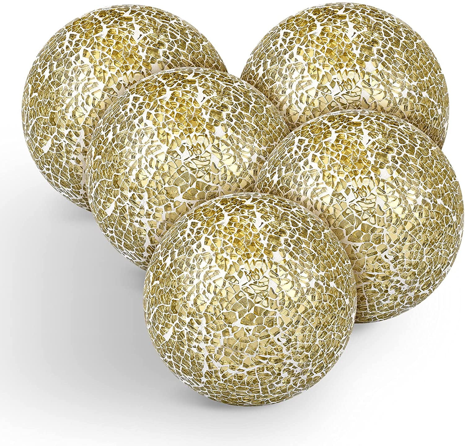 5 Pieces Mosaic Sphere Balls Decorative Mosaic Glass Balls Decorative