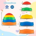 thumbnail image 3 of Gymax 5 PCS Stepping Stones for Kids w/Storage Bag for Motor Skills Strength Ages 3+ Multcolor, 3 of 10