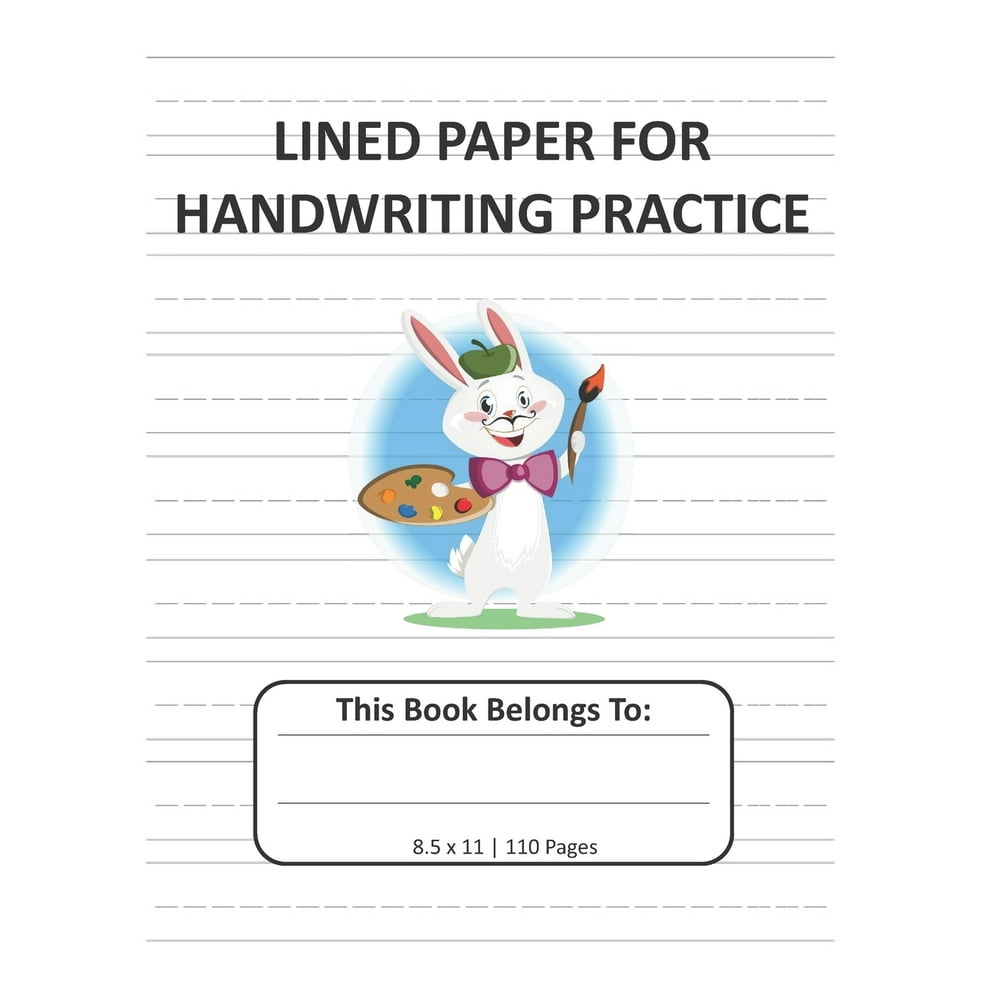 lined paper for handwriting practice notebook with dotted lined
