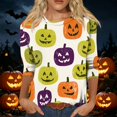 thumbnail image 2 of Halloween Shirt Women 3/4 Sleeve Halloween Shirts Funny Graphic Print Fall Holiday Halloween Tops, 2 of 4