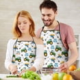 thumbnail image 5 of Cartoon Tractors Wheelbarrows White Pattern Apron-Garden Aprons for Women with Pockets-Cotton Linen Waterproof Kitchen Cooking Gardening Aprons Adjustable for Kitchen,Cooking,BBQ and Salon 33x27 Inch, 5 of 7