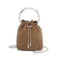 thumbnail image 1 of Bolso tipo cubo con diamantes, bolso de mujer, bolso bandolera con borlas de diamantes, bolso con cadena retráctil, 1 of 6