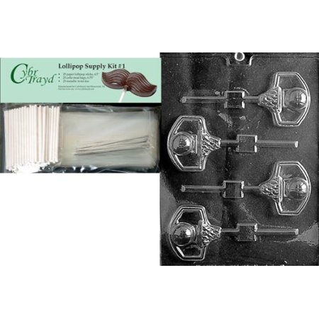 - Cybrtrayd 45StK25S-S075 Basketball and Net Lolly Sports Chocolate Candy Mold, Includes 25 Lollipop Sticks, 25 Cello Bags and 25 Silver Twist Ties