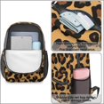 thumbnail image 4 of Black and Brown Leopard Print 17" School Backpacks for Teens,Waterproof Oxford Fabric,S-Shape Padded Straps for School,Travel,Hiking,Camping, 4 of 6