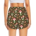thumbnail image 2 of Lsque Mushrooms and Autumn Printed Women's Running Shorts with Liner Pockets,Elastic Quick Dry Workout Athletic Gym Yoga Shorts,Womens High Waist Shorts-Large, 2 of 9