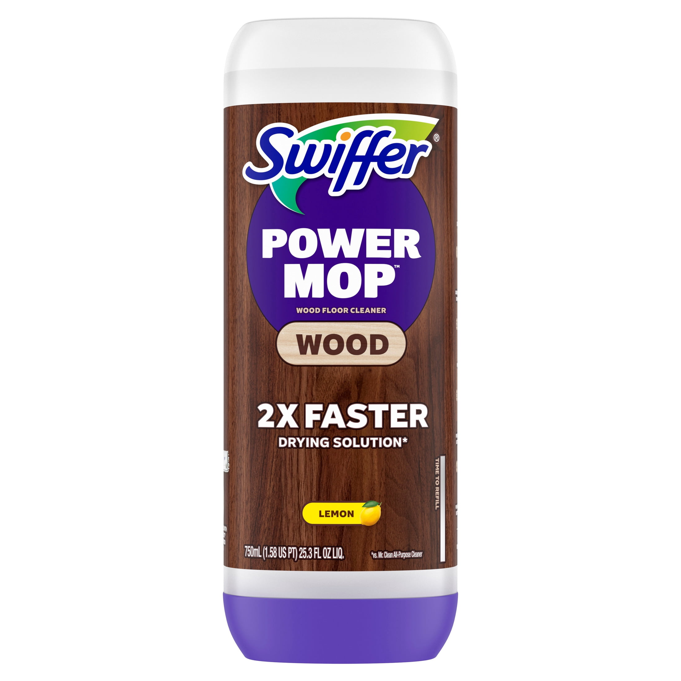 Swiffer Power Mop Wood Refill Solution, QuickDry Hardwood Floor