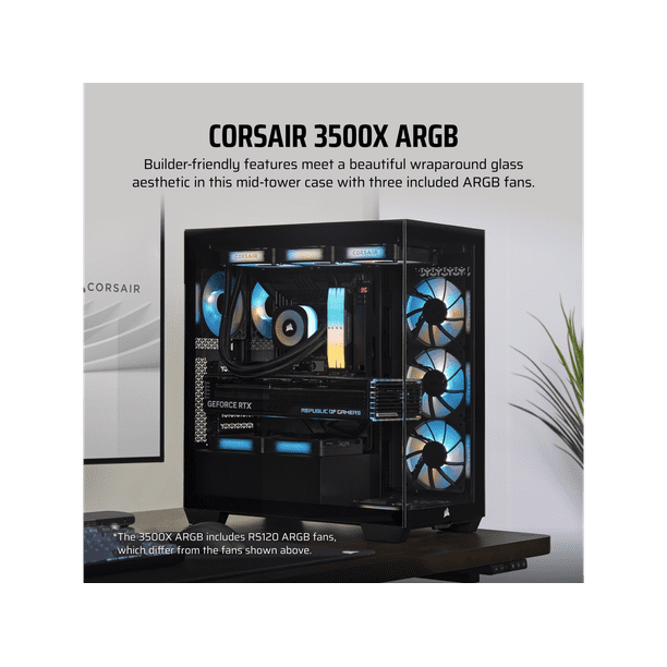 CORSAIR 3500X ARGB - Mid tower - extended ATX - windowed side CORSAIR 3500X ARGB - Mid tower - extended ATX - windowed side