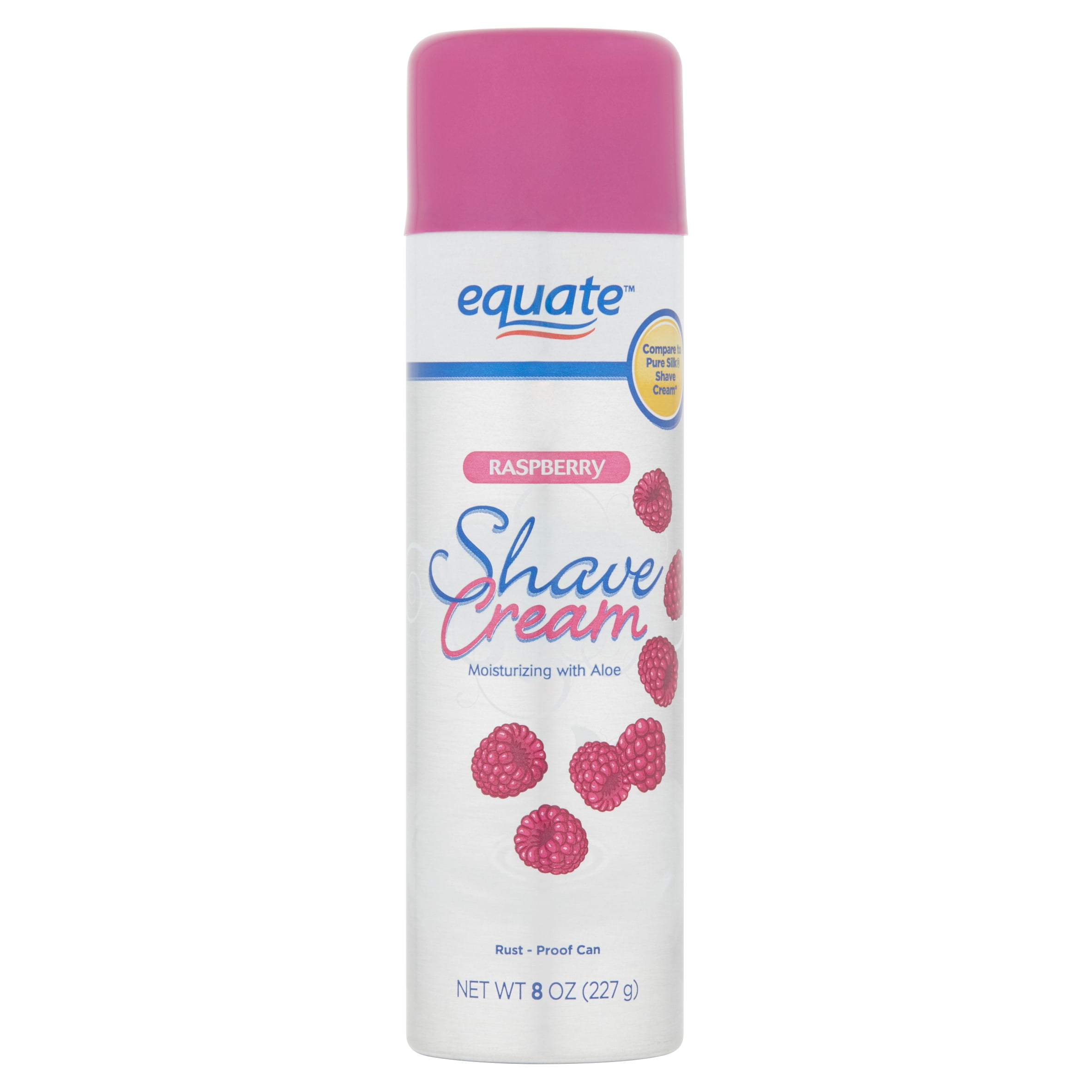 Equate Raspberry Shave Cream, 8 oz