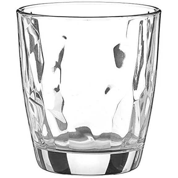 Bormioli Rocco Diamond Double Old Fashioned Glasses, Clear, Set of 6, 13-1/4 Ounce