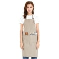 thumbnail image 1 of TOPTIE Unisex Bib Apron, Cotton Canvas Adjustable Chef Cooking Apron with Pockets-Khaki-XL, 1 of 6