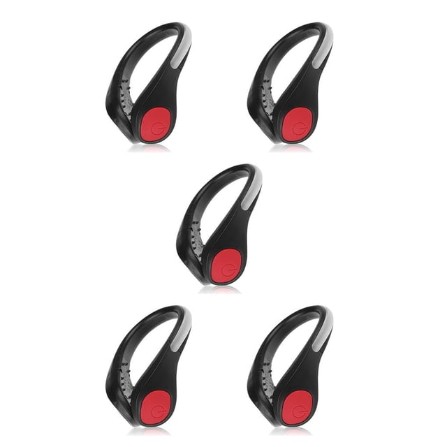 Clip de zapato pequeño Luz de seguridad Wosthever reflectante 5piezas rojo