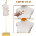 thumbnail image 2 of FreeLung Dress Form Mannequin with Detachable Metal Stand Adjustable Height, Leather Surface, 2 of 7