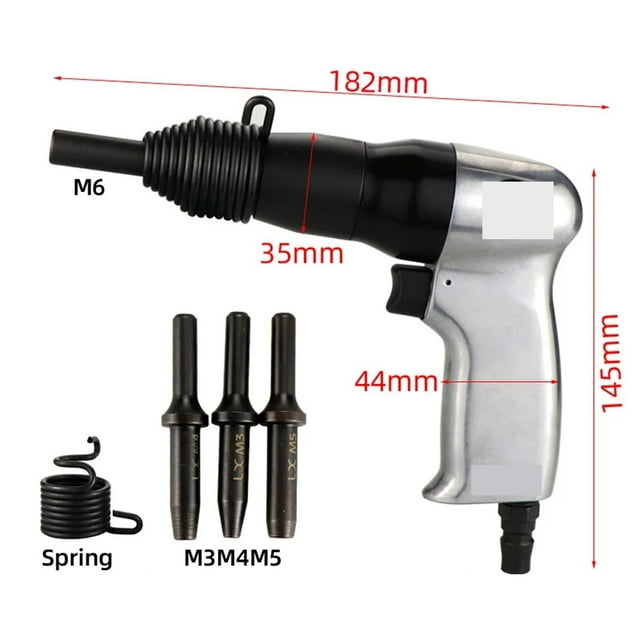 Pneumatic Rivet Gun Air Hammer Metal Handle Nailing Machine Solid Semi-Hollow Rivet Heads ,Long-Term Reliability