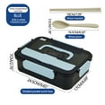 thumbnail image 2 of HBYJLZYG Compartment Lunch Box Large Capacity Plastic Microwave Oven Lunch Box With Cutlery Work Students Portable Lunch Box Set, 2 of 6