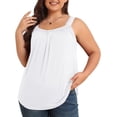 thumbnail image 2 of Daystry Plus Size Tank Tops for Women Loose Fit Lace Sleeveless Women's Summer Tanks White 3X, 2 of 13