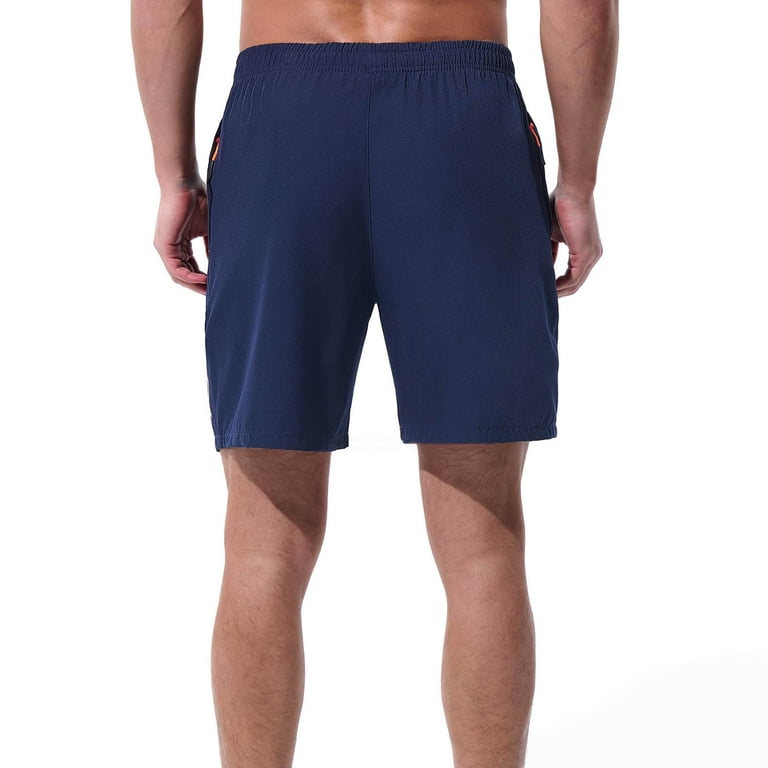 Mlzmgr Shorts for Men Breathable 9 Inch Inseam Elastic Waist