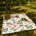 thumbnail image 7 of Coastal Christmas Flannel Blanket, Cream Teal Red Surfboard Shell Starfish Coral Pine Berry Pattern for Sofa Couch Bed Living Room Bedroom Home Decor Holiday Gift for Beach Lovers, 7 of 7