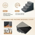 thumbnail image 5 of PayUSD Dog Stairs for Bed Couches 17.5”H 4-Step Dog Steps for High Bed Car Pet Steps for Small Dogs Cats Doggy Non-Slip Indoor Ramp, Gray, 5 of 7