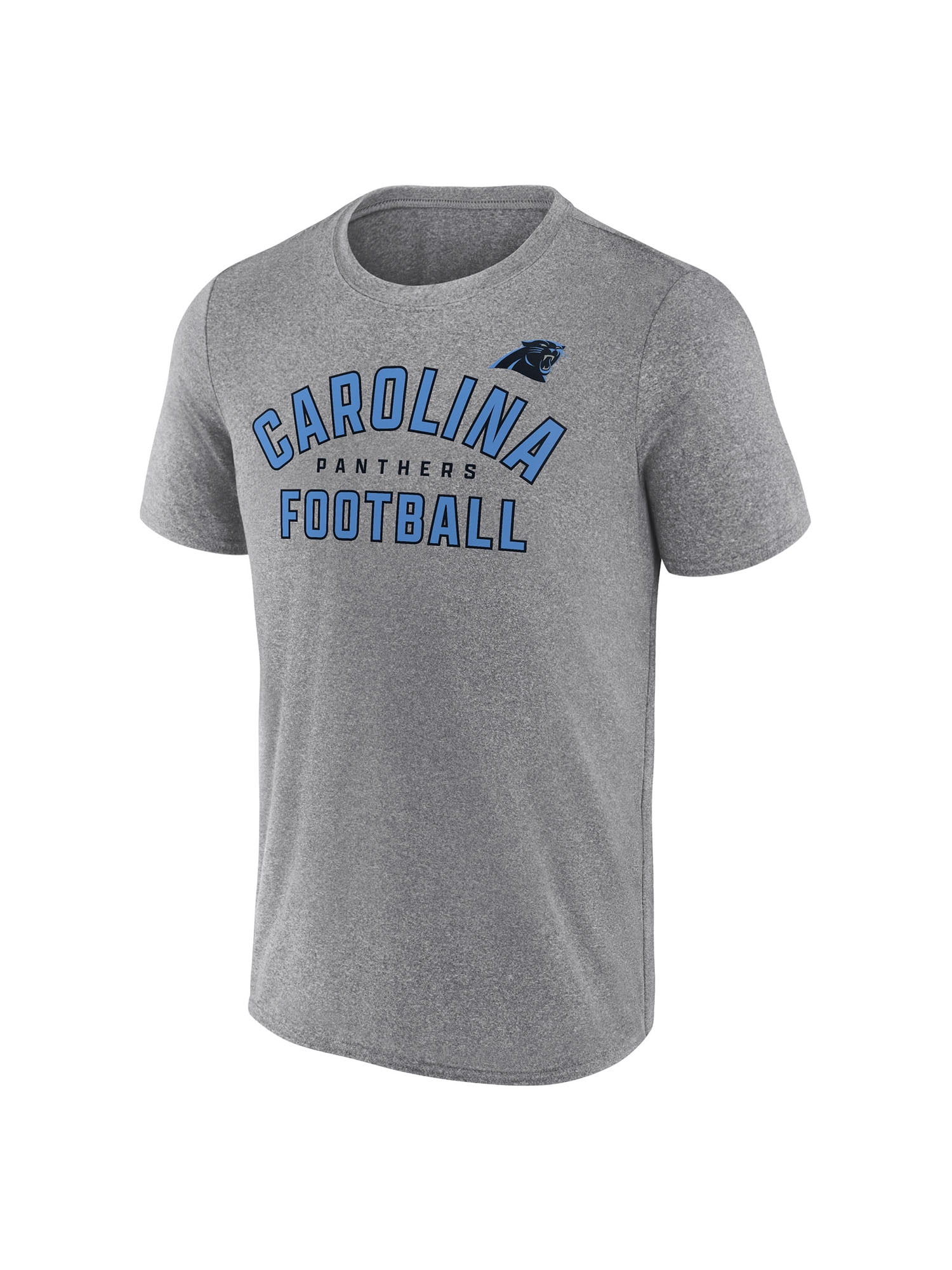NFL Men's Carolina Panthers Synthetic Gray Short Sleeve Arch Logo T-Shirt – All 32 Teams Available