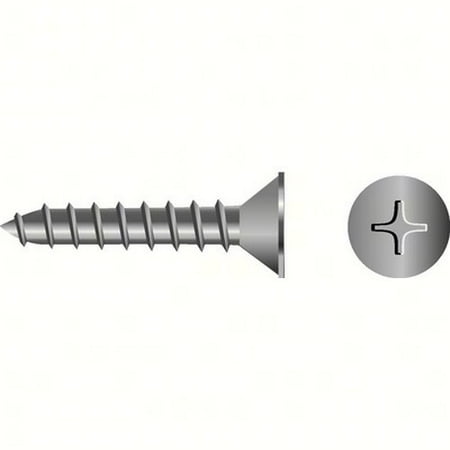 

SeaChoice 59961; #10 X 1 Phillips Head Flat Tapping Screw 100-Pack