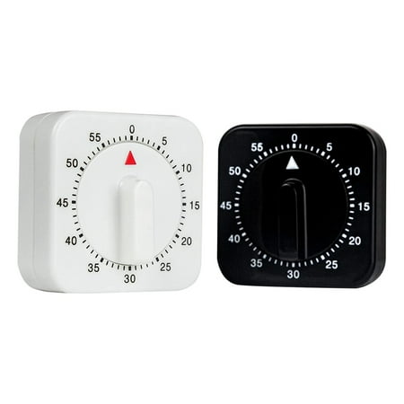 

2-Pack Square 60 Mechanical Kitchen Timer Chef Cooking Timer Clock with Loud Alarm