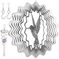 thumbnail image 2 of Muyoka 3D Wind Spinner 11.8 pulgadas grandes campanas de viento de colibrí con gancho en forma de S esculturas de viento colgantes de metal jardín atrapavientos en espiral para patio al aire libre bal Muyoka Hogar, 2 of 7