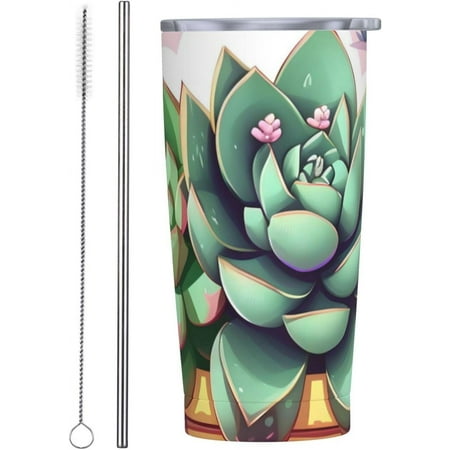 

Cartoon Succulents 20 Ounce Straw Cup With Lid Stainless Steel Vacuum Insulation Cup Double Wall Coffee Cup Travel Cup Stainless Steel Bao.