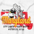 thumbnail image 2 of Popeye Maryland State MD Cartoon Zip Up Hoodie Men's Women's Brisco Brands S, 2 of 5
