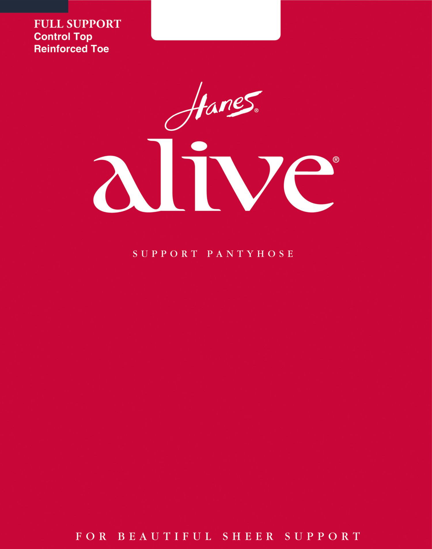 Hanes Alive Women`s Full Support Control Top Rt Pantyhose