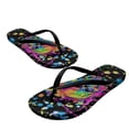 thumbnail image 5 of Chririnla Women's Flip Flop Splash Ink Skull Print Comfortable Casual Beach Thong Sandals with Arch Support Non-Slip Fashion Lightweight Slippers for Vacation Pool, 5 of 7