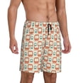 thumbnail image 2 of Fuzoiu Train1 Print Pajama Shorts for Men, Men's Pajama Bottoms,Mens Lounge Sleepwear,Pajama Pants with Pocket-X-Large, 2 of 6