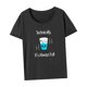 thumbnail image 5 of Camiseta básica de verano informal de ajuste regular para mujer, para viaje, calle, playa, viajes L, 5 of 7