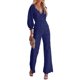 thumbnail image 1 of TRKIYQC, mono de pierna ancha para mujer, Color sólido, manga larga, cuello en V, encaje Floral, ropa de discoteca, ropa de calle TRKIYQC moda, 1 of 9