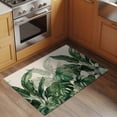 thumbnail image 2 of Area Rug 2 x 3 Ft, Palm Leaves Tropical Indoor Accent Bathroom Rugs for Kitchen/Laundry Room, Green Botanical Summer Linen Washable Non-Slip Runner Floor Mat for Entryway, Living Room, 2 of 8